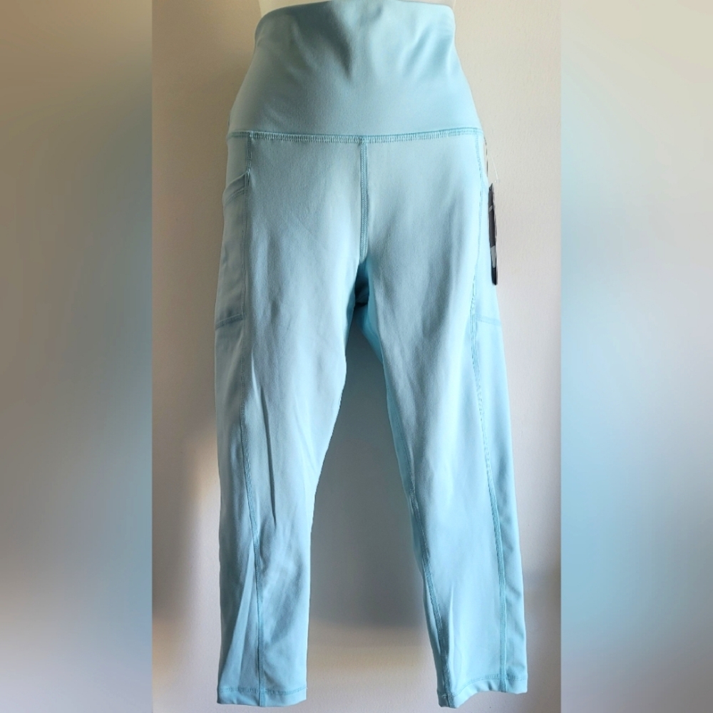 90° Degree Light Aqua High-Waisted Leggings Size LP